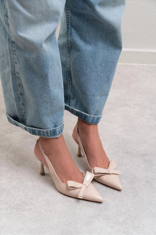 Women's Bow Detail Ankle Strap Pumps