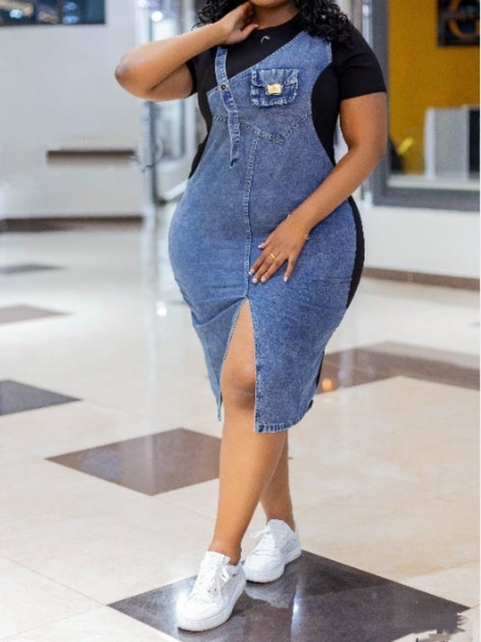 Fashion Denim Stretchy Dress